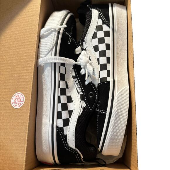 NIB Vans Filmore Checkerboard Casual Shoes, Black Youth Size 3 / Womens 5 Skater - Picture 7 of 15